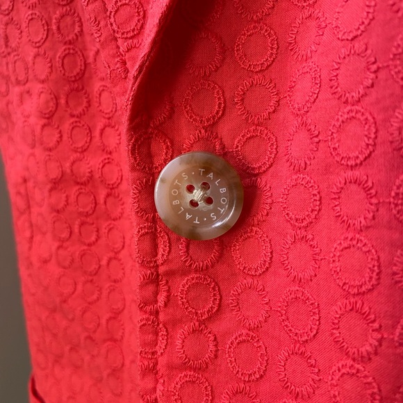 TALBOTS Coral/Red Lightweight Business Career Blazer | Size 4 - Picture 3 of 11